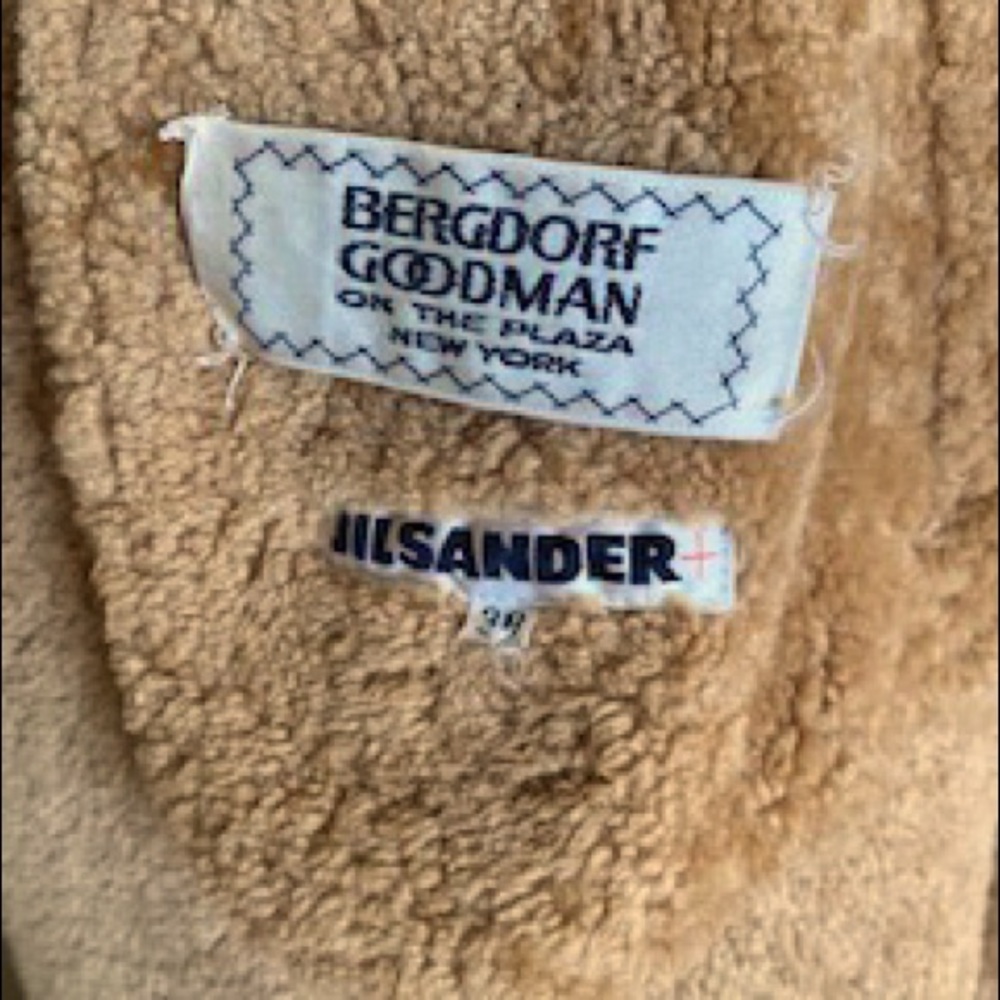 Jil Sander 38 EU/L full length shearling fur coat